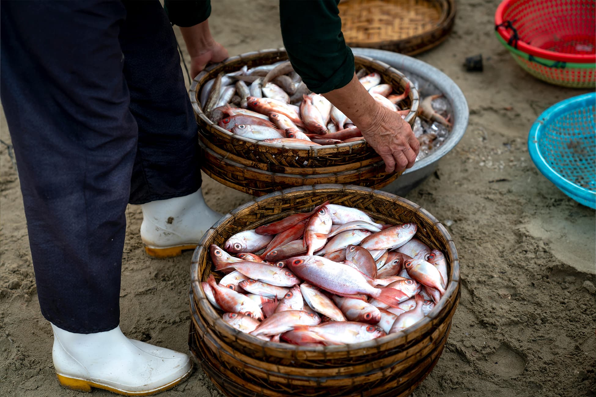Waterproof boots for aquaculture and fishery work environments
