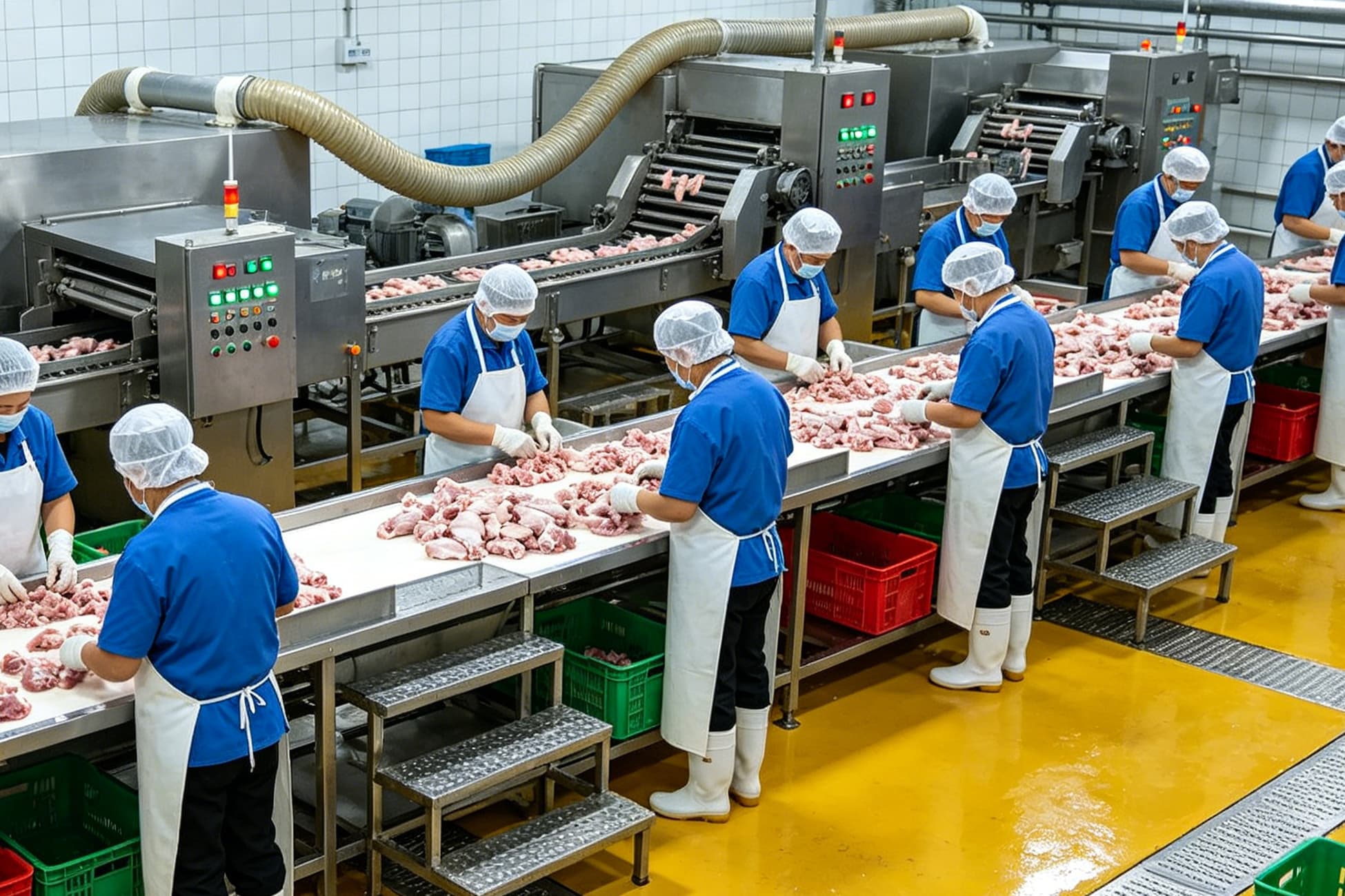 Food industry work boots for wet hygiene-sensitive areas