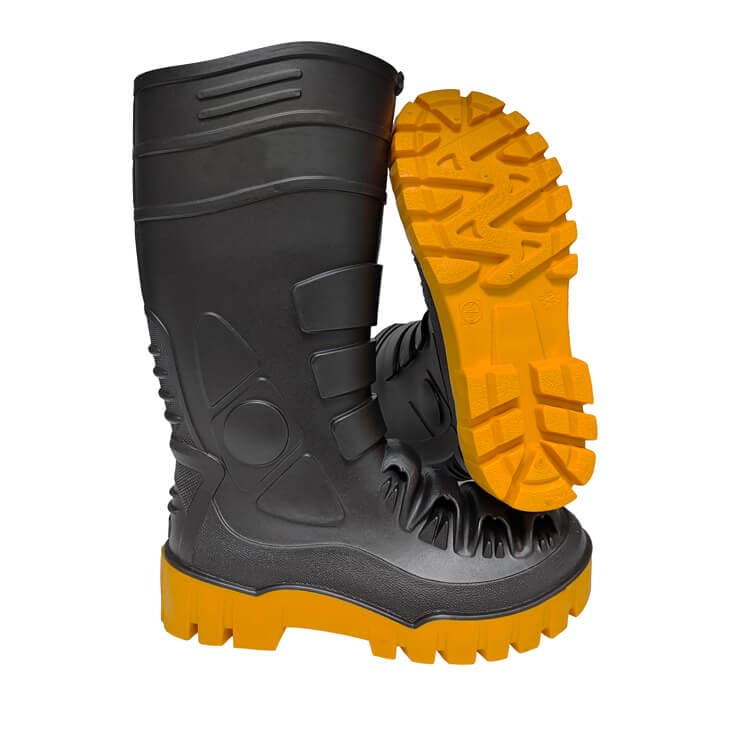 PVC and TPE safety rain boots for wet industrial work